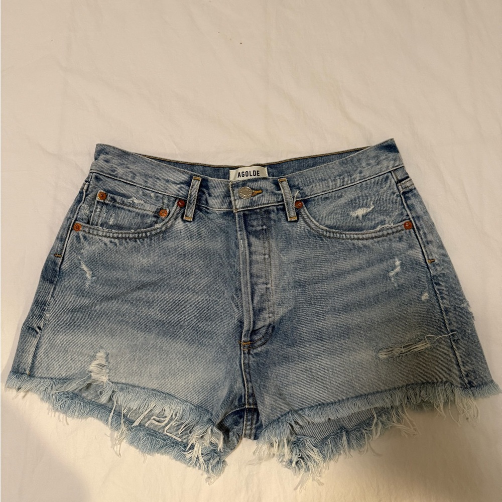 AGOLDE Women's Blue Denim Shorts